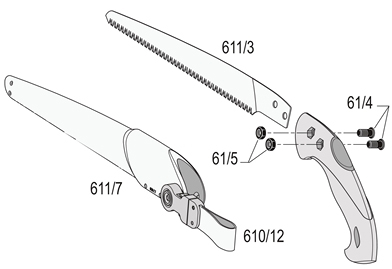FELCO 611 Pull-Stroke Pruning Saw – Blade 33 cm (13 in.)